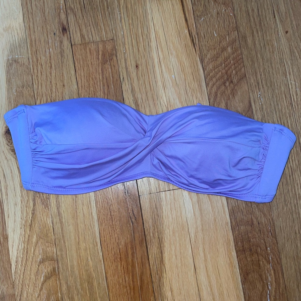 Purple Strapless Bandeau Bikini Top